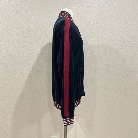 Tretorn NWT Navy Velour Colorblock Track Jacket Size Medium - Picture 5 of 13
